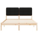 vidaXL Cadre de lit avec tête de lit rembourrée Noir 140 x 190 cm