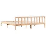 vidaXL Cadre de lit extra long sans matelas 180x220 cm bois massif pin