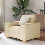 vidaXL Canapé-chaise Crème 60 cm Tissu