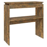 vidaXL Table console Chêne fumé 80x30x80 cm Bois d'ingénierie