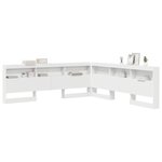 vidaXL Tête de lit de rangement Blanc 180 cm Bois d'ingénierie