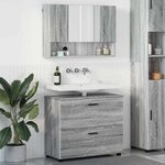 vidaXL Ensemble de mobilier de salle de bain 2 Pièces Sonoma gris
