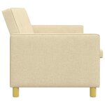 vidaXL Canapé-lit escamotable Crème Tissu