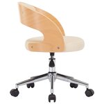 vidaXL Chaises pivotantes à manger lot de 4 bois courbé et similicuir