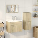 vidaXL Ensemble de meubles de salle de bain 4 Pièces chêne sonoma