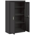 vidaXL Armoire de rangement 2 Pièces Noir 80 x 40 x 140 cm Acier