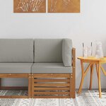 vidaXL Canapé d'angle extérieur Bois d'Acacia Massif Naturel