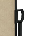 vidaXL Auvent latéral rétractable beige 200x600 cm