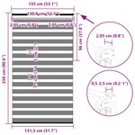 vidaXL Store zèbre blanc 135x230 cm largeur du tissu 130 9cm polyester