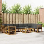 vidaXL Ensemble de canapés d'extérieur 11 Pièces Naturel et Anthracite