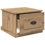 vidaXL Table basse chêne artisanal 50 x 50 x 35 cm Bois d'ingénierie