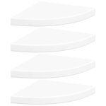 vidaXL Étagères d'angle flottantes 4 Pièces blanc 35x35x3 8 cm MDF