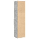 vidaXL Buffet haut gris béton 45x42 5x185 cm bois d'ingénierie