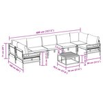 vidaXL Ensemble de canapé de jardin 8 Pièces Anthracite Acier