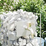 vidaXL Colonne gabion Argent 25 x 25 x 50 cm Acier inoxydable