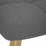 vidaXL Chaise de relaxation avec repose-pied Gris foncé Tissu