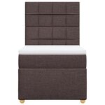 vidaXL Sommier à lattes de lit avec matelas Marron foncé 100x200 cm