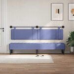 vidaXL Tête de lit suspendue Avec lumière LED Bleu denim Tissu