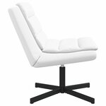 vidaXL Chaise pivotante Blanc 63 x 75 x 76 cm PU