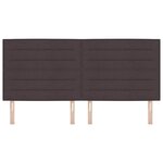 vidaXL Tête de lit LED avec bandes LED Marron foncé 200 cm tissu
