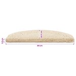 vidaXL Tapis d'escalier auto-adhésifs 15 Pièces Marron Clair
