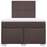 vidaXL Sommier à lattes de lit avec matelas Marron foncé 120x200 cm