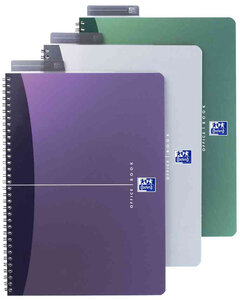 Cahier 'OFFICE' Reliure intégrale A5 Ligné 90 F 90g Couv. Polypro Assorties OXFORD