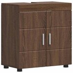 vidaXL Armoire de lavabo de salle de bain TULUM Chêne marron