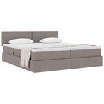 vidaXL Lit de Rangement Taupe 180 x 200 cm Cuir synthétique