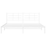 vidaXL Cadre de lit métal sans matelas et tête de lit blanc 200x200 cm