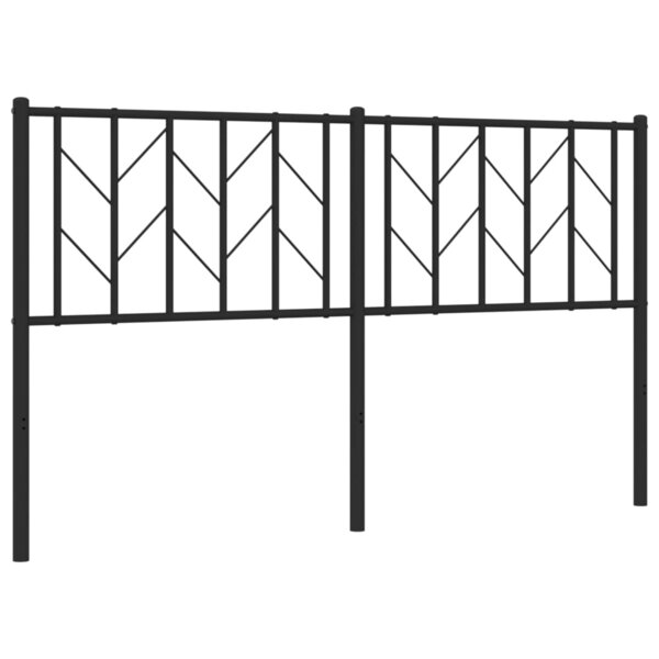 vidaXL Tête de lit métal noir 150 cm