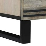vidaXL Cabinet de chevet 2 Pièces Blanc et noir 40 x 33 x 46 cm
