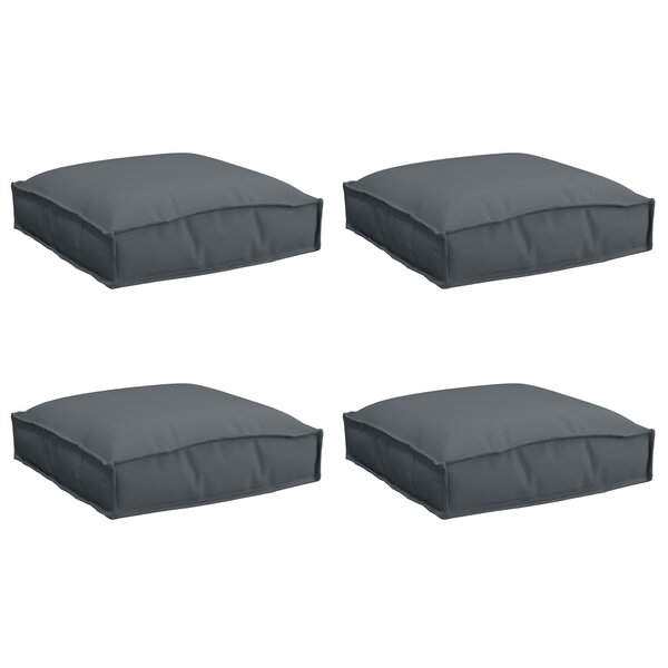 vidaXL Coussins de siège - 4 pièces anthracite 40x40x8 cm  en tissu Oxford