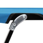 vidaXL Chaise longue pliable 2 places bleu acier