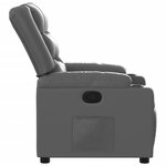vidaXL Fauteuil inclinable Gris Similicuir