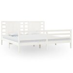vidaXL Cadre de lit Blanc Bois de pin massif 200x200 cm
