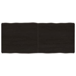 vidaXL Dessus de table bois massif traité bordure assortie