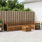 vidaXL Ensemble de canapé d'angle 6 Pièces Naturel Bois d'Acacia Massif