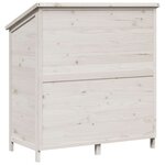 vidaXL Abri de jardin Blanc 106 5 x 56 x 113 5 cm Bois de Sapin Massif