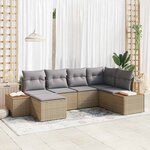 vidaXL Ensemble de canapé de jardin 6 Pièces beige et gris clair