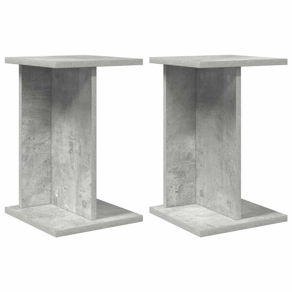 vidaXL Support de Plante 2 pièces Gris béton 25 x 25 5 x 40 5 cm