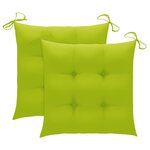 Vidaxl chaises pliables de jardin 2 pièces avec coussins bois d'acacia