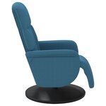 vidaXL Fauteuil inclinable avec repose-pied bleu velours