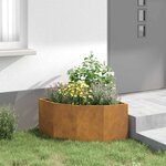 vidaXL Jardinière d'Angle Rouillé 60 x 60 x 35 cm