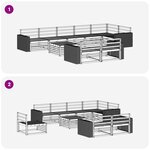 vidaXL Ensemble de canapés d'extérieur 9 Pièces