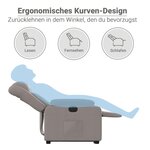 vidaXL Fauteuil inclinable électrique taupe tissu