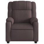 vidaXL Fauteuil de massage inclinable électrique Marron foncé Tissu