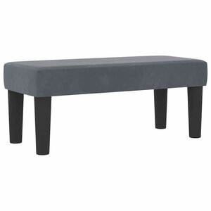 vidaXL Lit à ressorts avec matelas Gris foncé 80 x 200 cm Velours