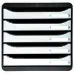 Module De Classement Big Box Plus 5 Tiroirs Glossy - Blanc Brillant - Exacompta