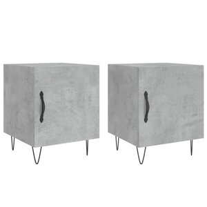 vidaXL Tables de chevet 2 Pièces gris béton 40x40x50 cm bois d’ingénierie